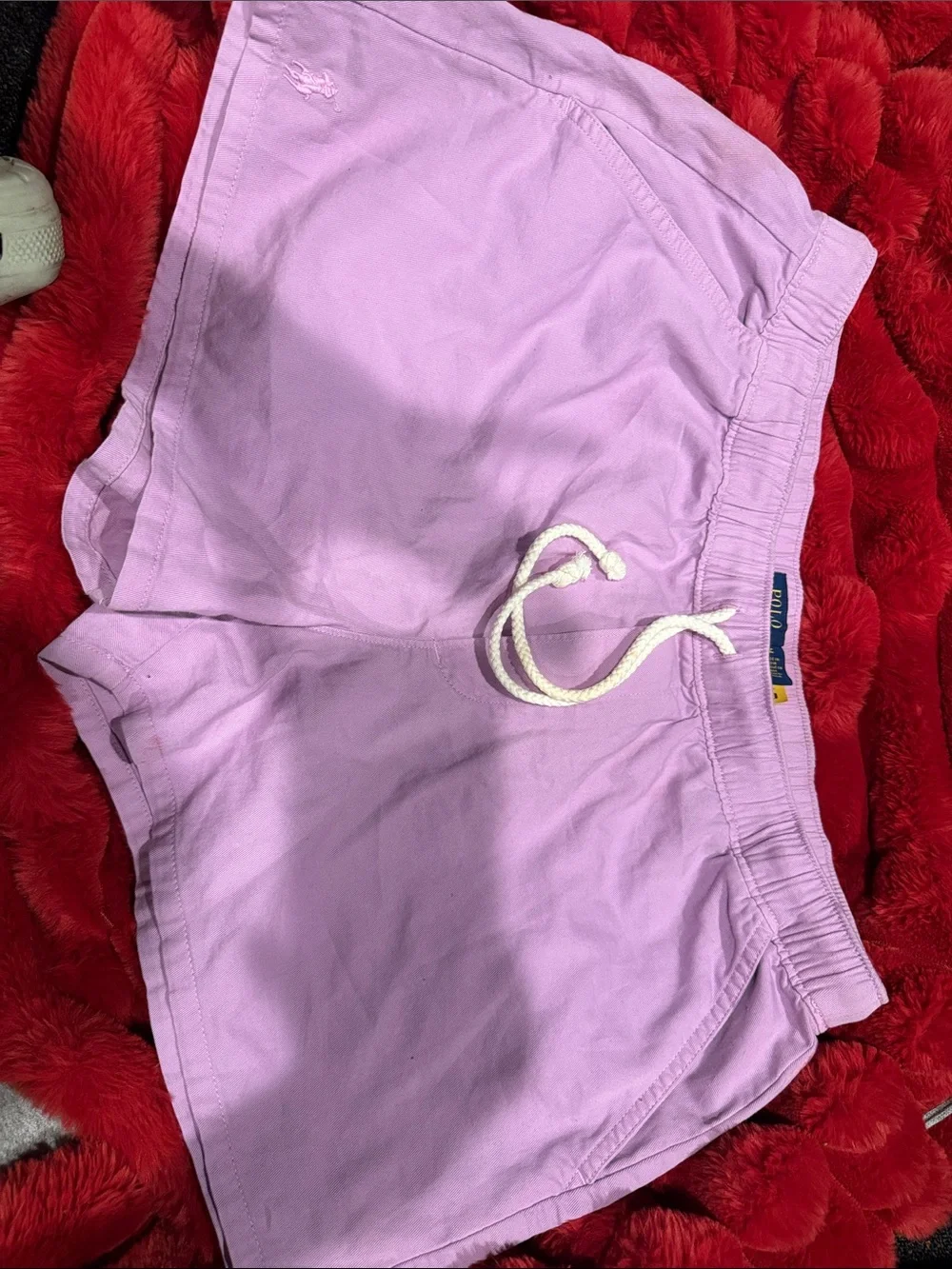 Women's Lavender Drawstring Casual Shorts - Ralph Lauren